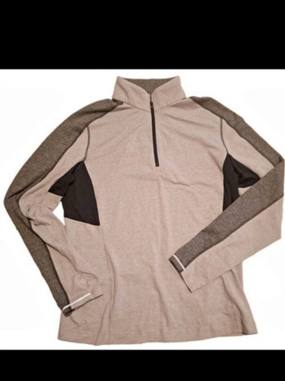 Lululemon Mens Core 1/2 Zip Pullover Jacket Gray Black Size L Large Training